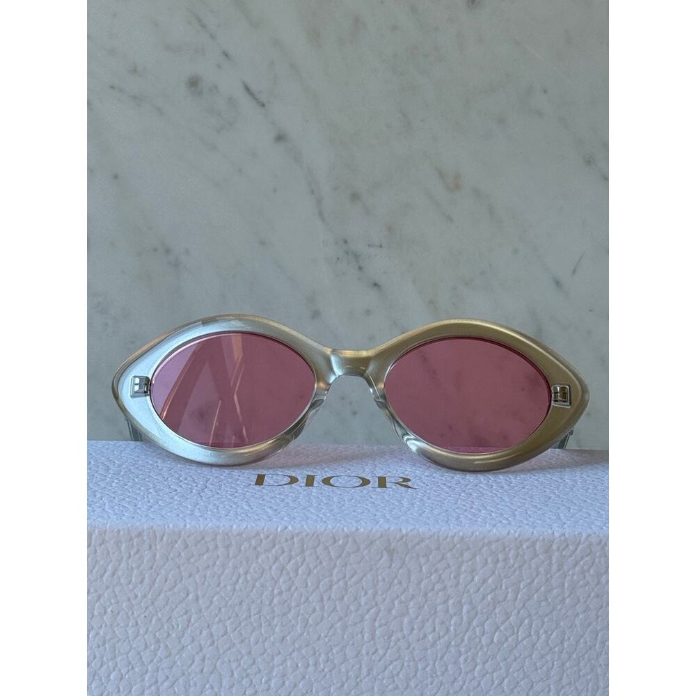 NEW Dior LuckyDior R1I x ERD Sunglasses in Metallic Silver - Picture 5 of 6